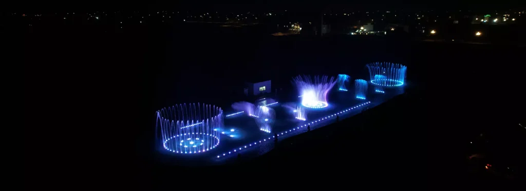 8D dancing water fountain in Al Noor Town